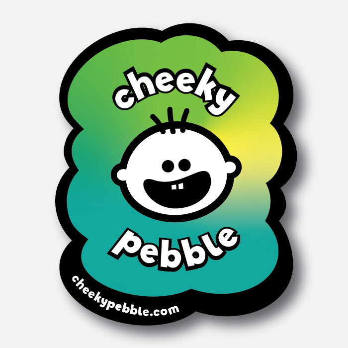 Cheeky Pebble Blue Bubble Sticker.