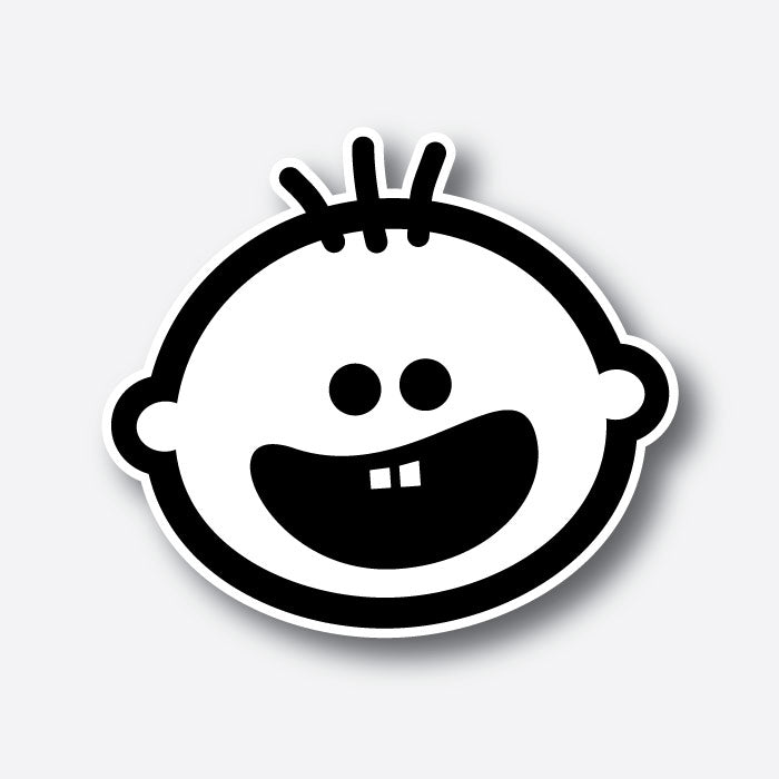 Cheeky Pebble Iconic Face Sticker.