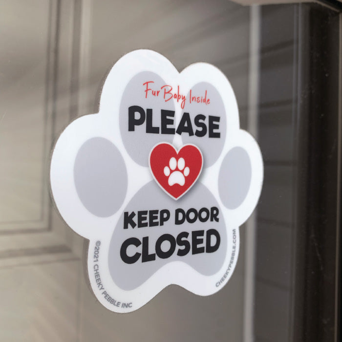 'Keep Door Closed' Pet Sticker