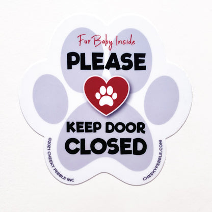 'Keep Door Closed' Pet Sticker